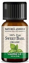 Парфумерія, косметика Органічна ефірна олія "Солодкий базилік" - Nature's Answer Sweet Basil Essential Oil