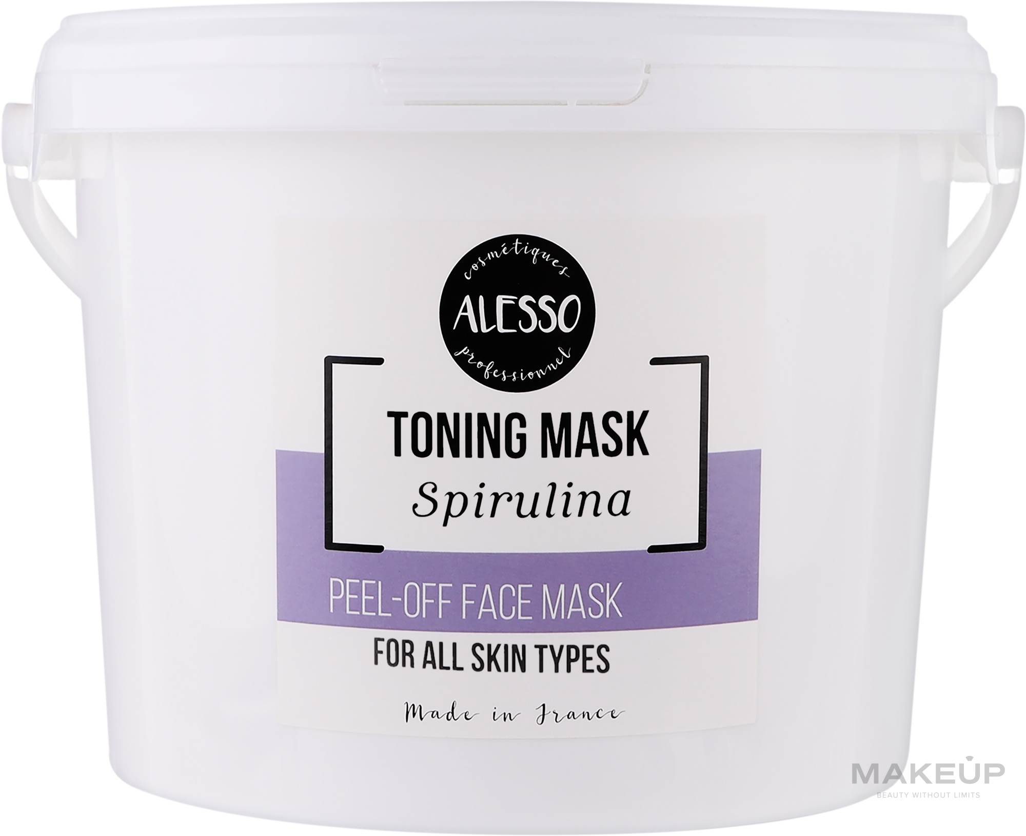 Альгінатна маска очищувальна з хлорофілом - Alesso Toning Spirulina Mask — фото 1000ml