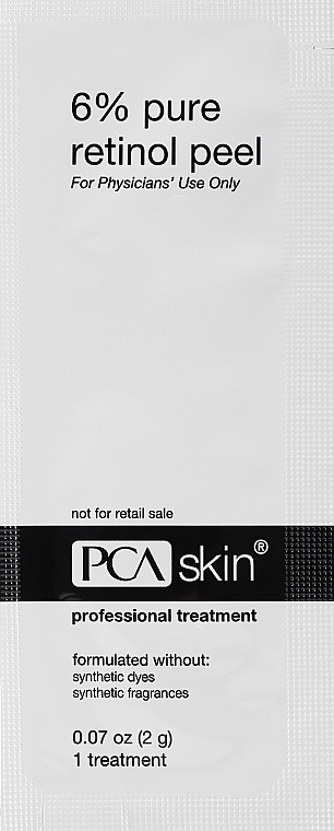 Пілінг з 6% чистим ретинолом для обличчя - PCA Skin 6% Pure Retinol Peel — фото N1