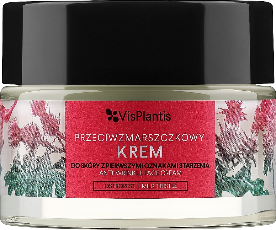 Антивозрастной крем для лица с расторопшей - Vis Plantis Anti-Wrinkle With Milk Thistle Face Cream 