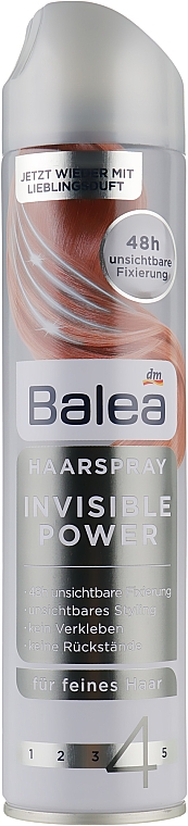 Лак для волос "Невидимая сила" - Balea Invisible Power №4