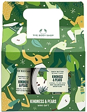 Духи, Парфюмерия, косметика Набор - The Body Shop Kindness & Pears Mini Gift (sh/gel/60ml + b/but/50ml + b/sponge)