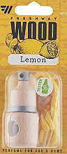 Ароматизатор подвесной "Lemon" - Fresh Way Wood — фото N1