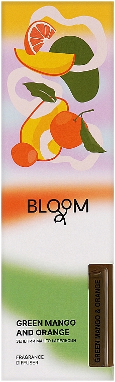 Aroma Bloom Reed Diffuser Green Mango And Orange - Аромадиффузор — фото N2