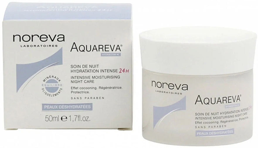 Нічний крем для обличчя - Noreva Aquareva Intensive Moisturizing Night Care — фото N1
