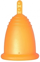 Менструальная чаша с ножкой, размер S, оранжевая - MeLuna Classic Menstrual Cup Stem — фото N1