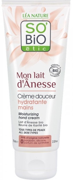 Крем для рук увлажняющий - So'Bio Etic Mon Lait d'Anesse Moisturizing Hand Cream — фото N1