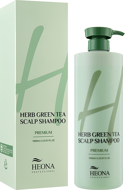 Укрепляющий шампунь для волос - Heona Herb Green Tea Scalp Shampoo — фото N2