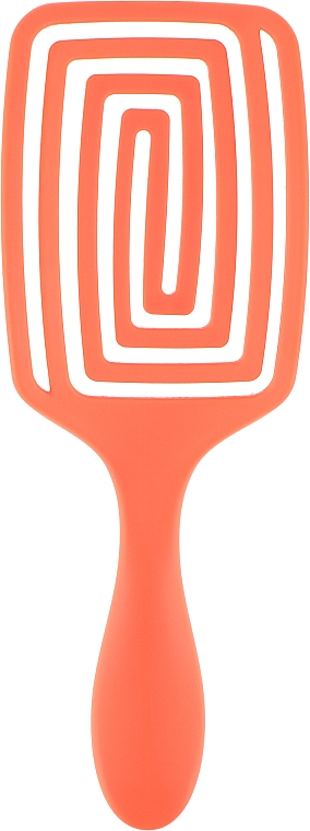 Щетка для волос массажная, скелетон "Flexi", 24 см, оранжевая - Titania — фото N2