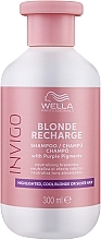 Шампунь-нейтралізатор жовтизни - Wella Professionals Invigo Blonde Recharge Color Refreshing Shampoo For Cool Blonde — фото N1