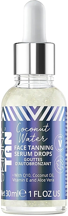 Краплі для засмаги обличчя з кокосовою водою - Skinny Tan Coconut Water Tan Drops — фото N1