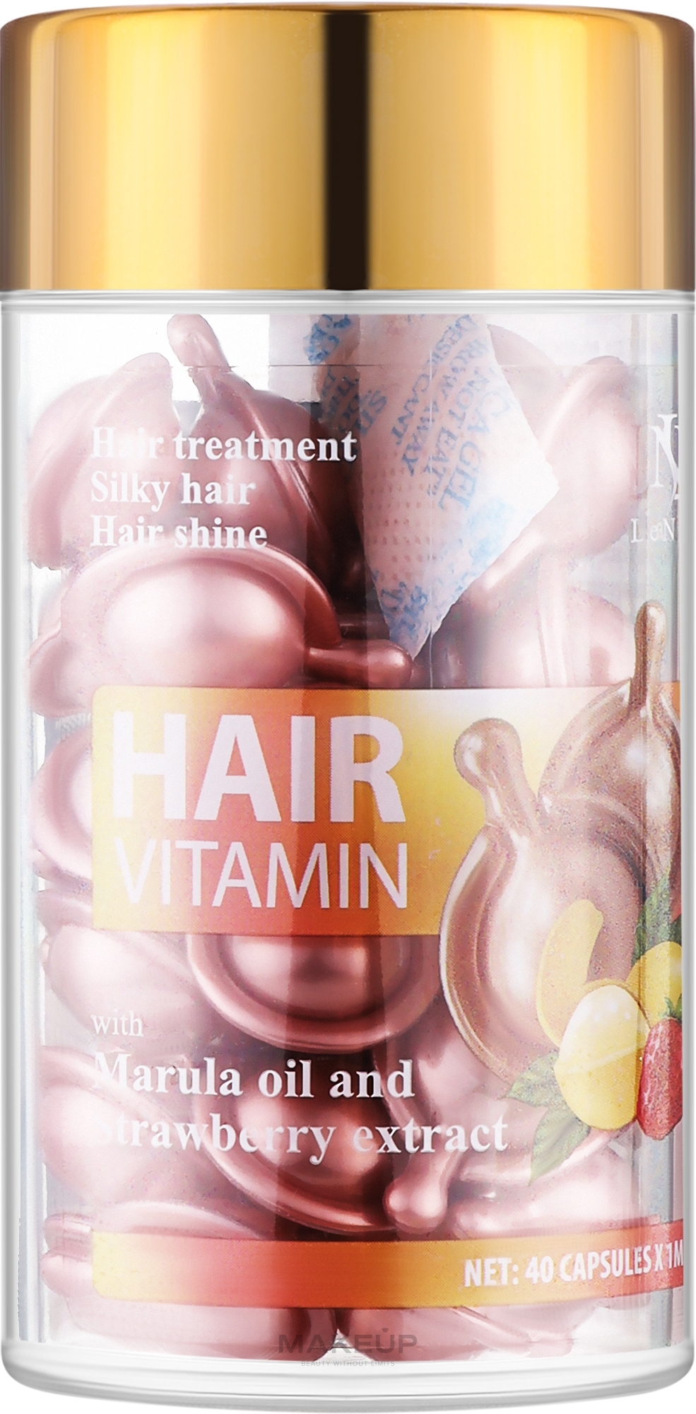 Витамины для волос с маслом Марулы и экстрактом клубники - LeNika — фото 40x1ml
