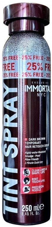 Тонирующий спрей для маскировки отросших корней волос и седины - Immortal NYC Tint Spray — фото Dark Brown