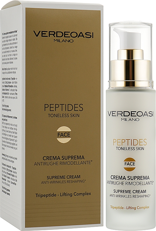 Моделирующий премиум крем против морщин - Verdeoasi Peptides Supreme Cream Anti-Wrinkles Reshaping — фото N2
