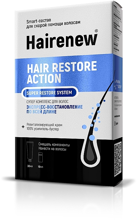 Инновационный комплекс для волос "Экспресс-восстановление" - Hairenew Hair Restore Action Super Restore System