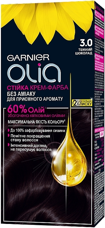 УЦЕНКА Стойкая крем-краска без аммиака - Garnier Olia * — фото N1