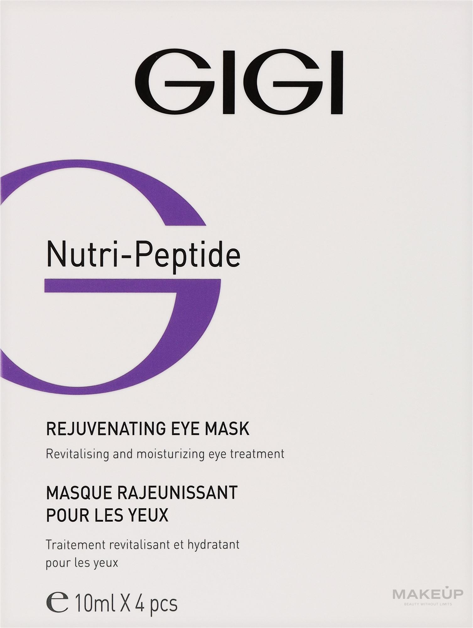 Пептидна контур-маска для повік - Gigi Nutri-Peptide Rejuvenating Eye Mask — фото 4x10ml