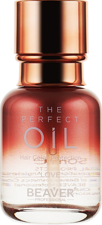 Масло для волос парфюмированное для увлажнения и защиты цвета - Beaver Professional Expert Hydro The Perfect Oil Hair Color Protection Love
