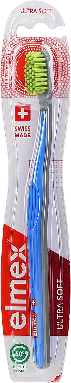 Зубая щітка, ультрам'яка, синя - Elmex Swiss Made Ultra Soft Toothbrush — фото N1