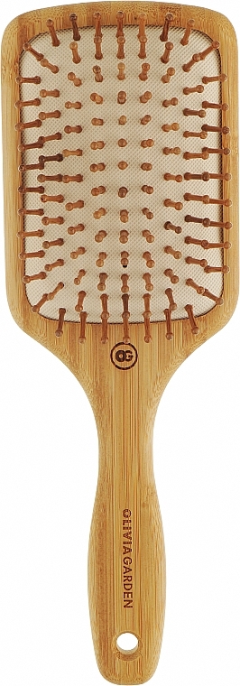 Щітка для волосся квадратна, бамбук, L - Olivia Garden Bamboo Touch Massage — фото N1