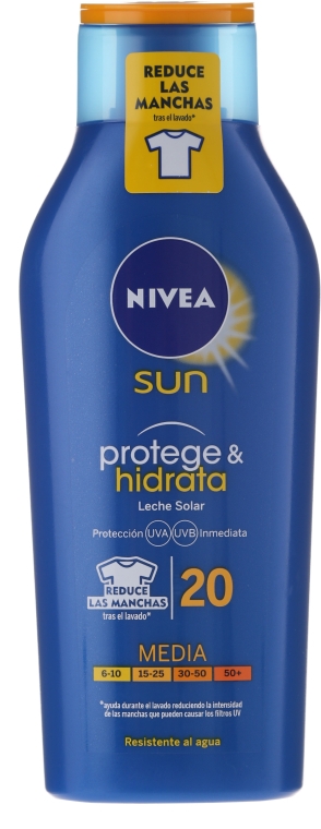 Сонцезахисний зволожувальний лосьйон для тіла - NIVEA Sun Protect & Moisture Sun Lotion SPF20 — фото N5