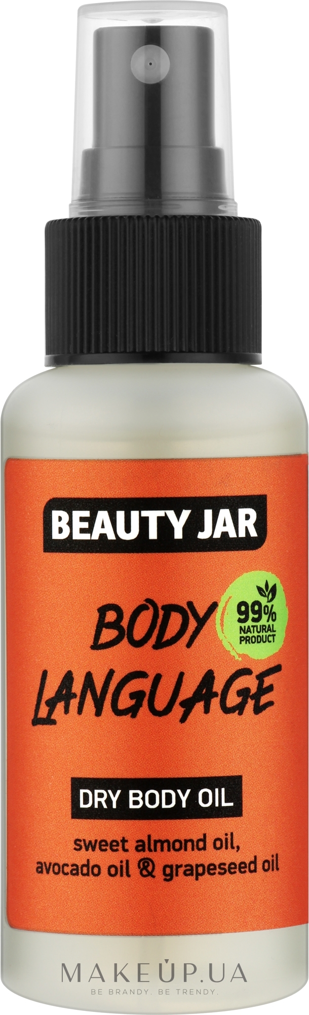 Суха олія для тіла - Beauty Jar Body Language Dry Body Oil Sweet Almond Oil, Avocado Oil & Grapeseed Oil — фото 80ml