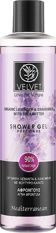 Гель для душа - Velvet Love for Nature Organic Lavender & Chamomile Shower Gel — фото N1