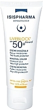 Мінеральний сонцезахисний крем для обличчя - Isispharma Uveblock SPF50+ Mineral Cream — фото N1