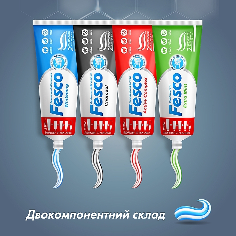 Зубна паста "Делікатне відбілювання" - Fesco Charcoal — фото N4