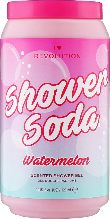 Гель для душу з ароматом кавуна - I Heart Revolution Tasty Shower Soda Watermelon Scented Shower Gel — фото N1