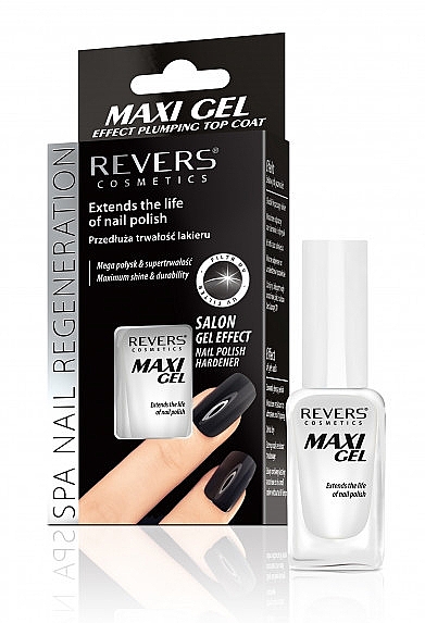 Укрепитель для ногтей - Revers Maxi Gel Effect Plumping Top Coat Nail Polish — фото N1