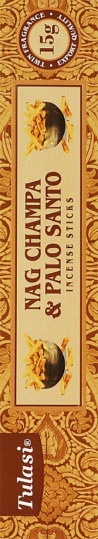 Пахощі "Наг Чампа і Пало Санто" - Tulasi Exclusive Nag Champa & Palo Santo Incense Sticks