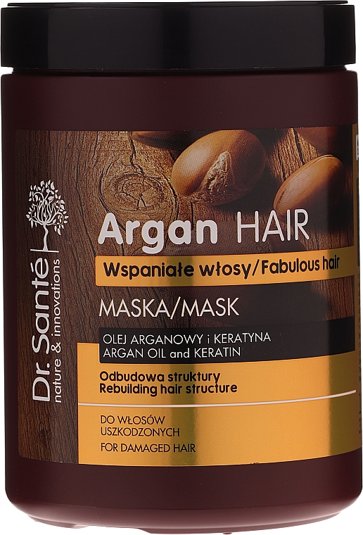 Маска для волос "Восстановление структуры" с маслом арганы и кератином - Dr. Sante Argan Hair — фото N5