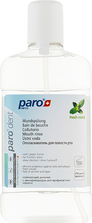 Ополіскувач порожнини рота з амінофторидом - Paro Swiss Paro Dent — фото N1