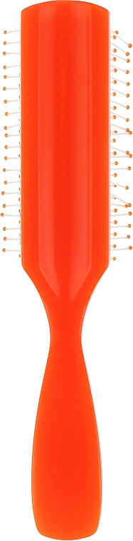 Щетка массажная узкая 9 рядов, оранжевая - Titania — фото N2