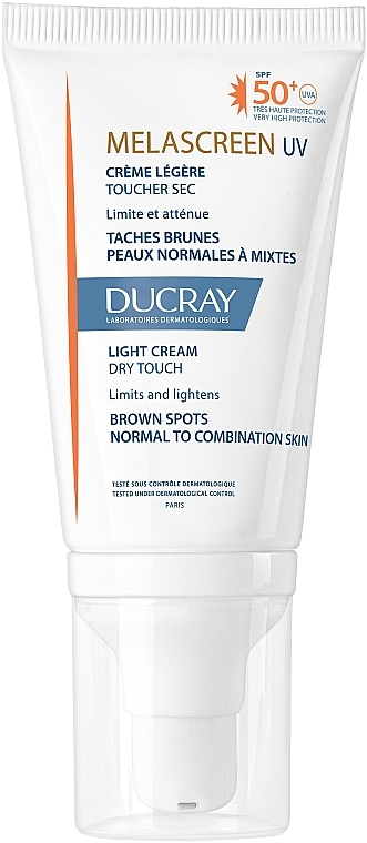 Легкий крем против пигментации для нормальной и комбинированной кожи - Ducray Melascreen UV Light Cream SPF 50+ — фото N1