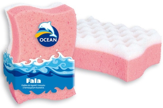 Губка масажна для купання "Fala", рожева - Ocean — фото N1