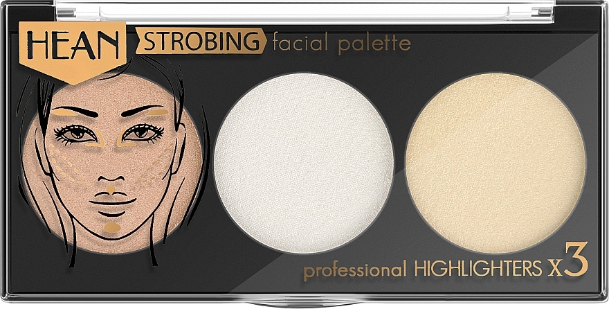 Палетка для макіяжу - Hean Strobing Facial Palette — фото N2