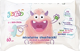 Мицеллярные влажные салфетки с пребиотиком - BooBoo — фото N1
