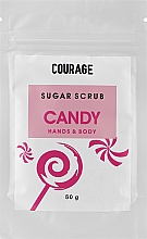 Духи, Парфюмерия, косметика Сахарный скраб для рук и тела «Конфета» - Courage Candy Hands & Body Sugar Scrub (дой-пак)