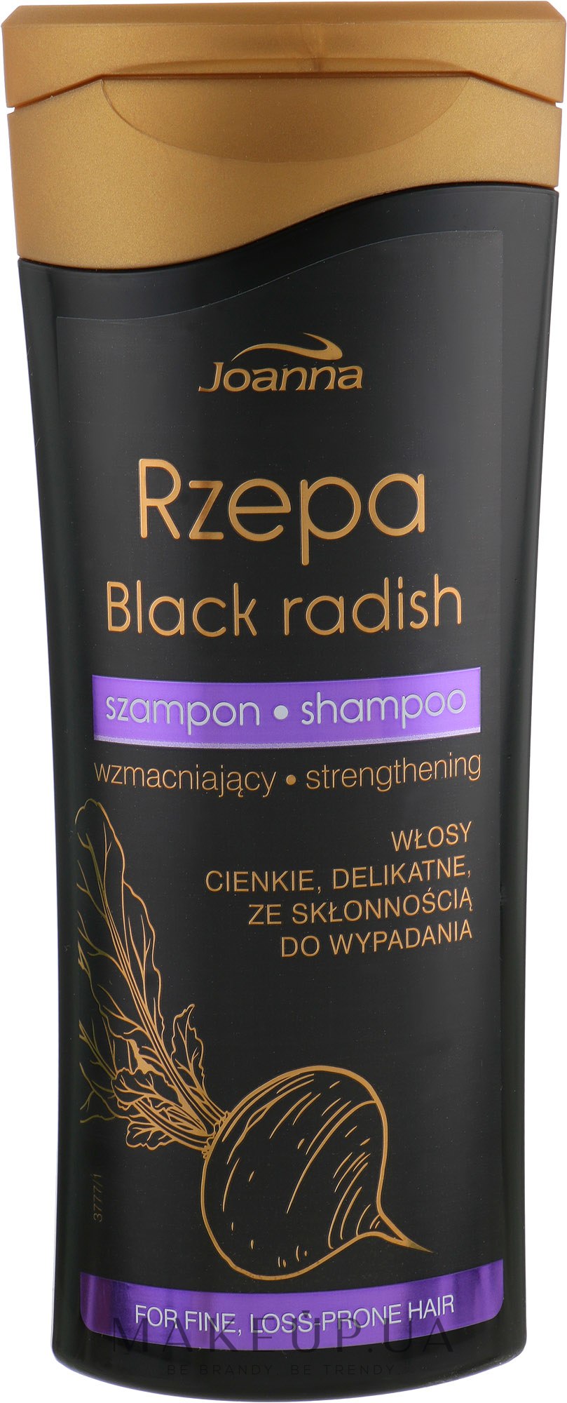 Укрепляющий шампунь для тонких волос - Joanna Black Radish Hair Shampoo — фото 200ml