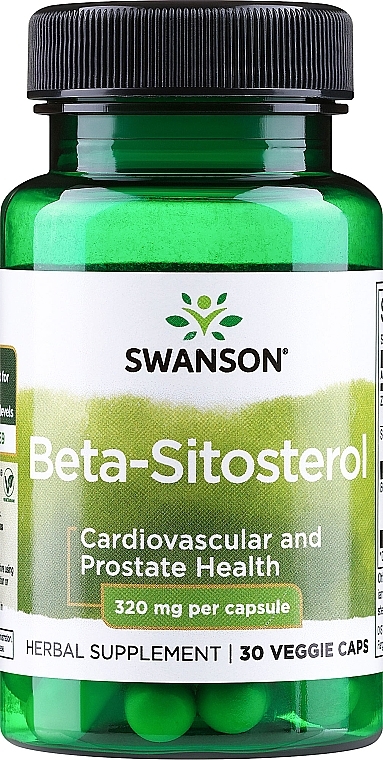 Дієтична добавка "Бета-ситостерол" - Swanson Beta-Sitosterol 320 mg Veggie Capsules — фото N1