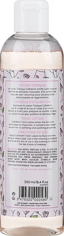 Тонизирующий лосьон для лица с розовой водой - Calliderm Tonic Lotion with Organic Rose Water — фото N2
