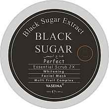 Парфумерія, косметика Маска-скраб для обличчя з чорним цукром - Vaseina Black Sugar