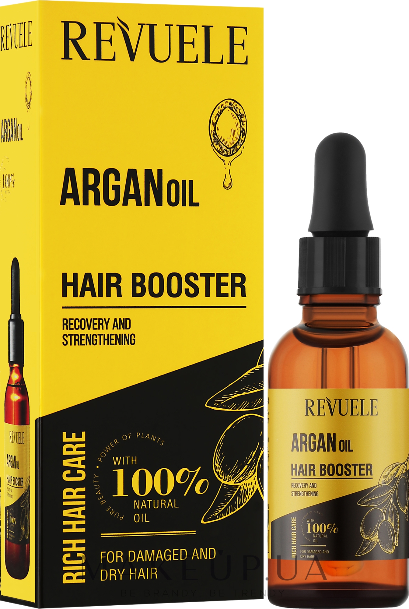 Аргановое масло для волос - Revuele Argan Oil Active Hair Booster — фото 30ml