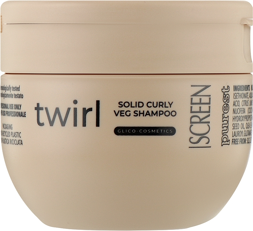 Твердий шампунь для кучерявого волосся - Screen Purest Twirl Solid Curly Veg Shampoo — фото N1