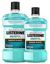 Духи, Парфюмерия, косметика Набор - Listerine Mentol Zero Alcohol (mouthwash/500ml + mouthwash/250ml)