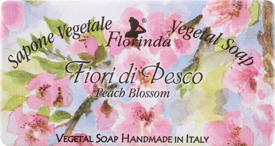 Мыло натуральное "Цветы персика" - Florinda Sapone Vegetale Vegetal Soap Peach Blossom — фото N1
