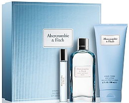 Парфумерія, косметика Abercrombie & Fitch First Instinct Blue Women - Набір (edp/100ml + b/lot/100ml + edp/15ml)