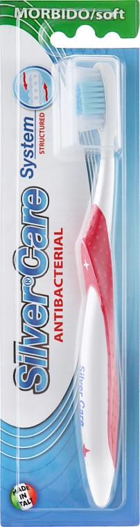 Зубная щетка "Silver Care System" мягкая, красная - Silver Care  — фото N1